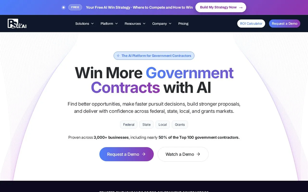 Procurement Sciences homepage screenshot