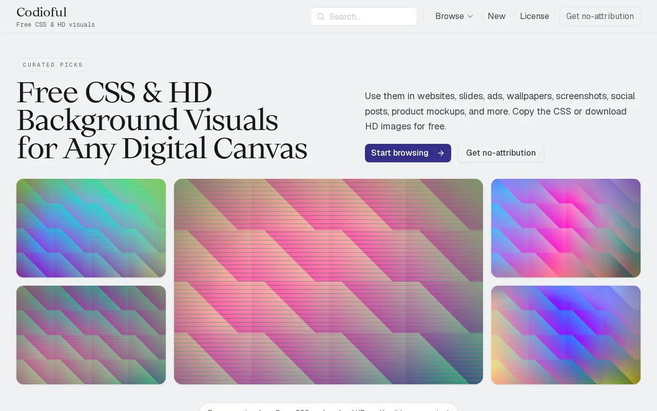 gradienta homepage screenshot