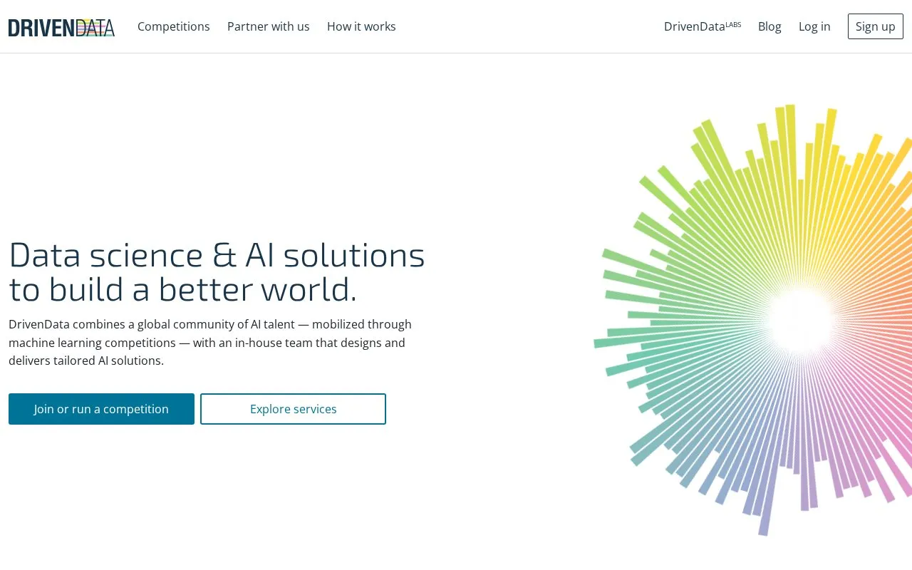 DrivenData homepage screenshot