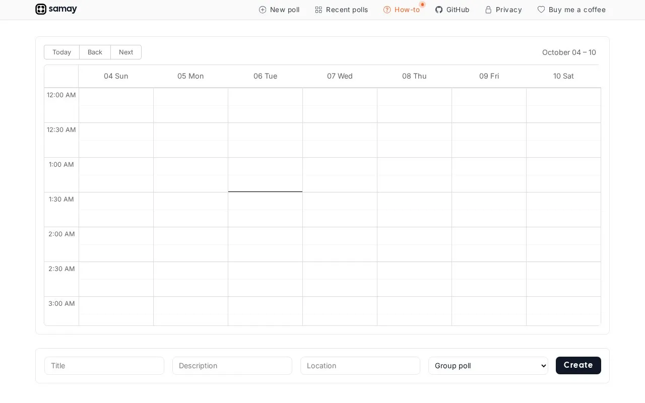 Samay homepage screenshot