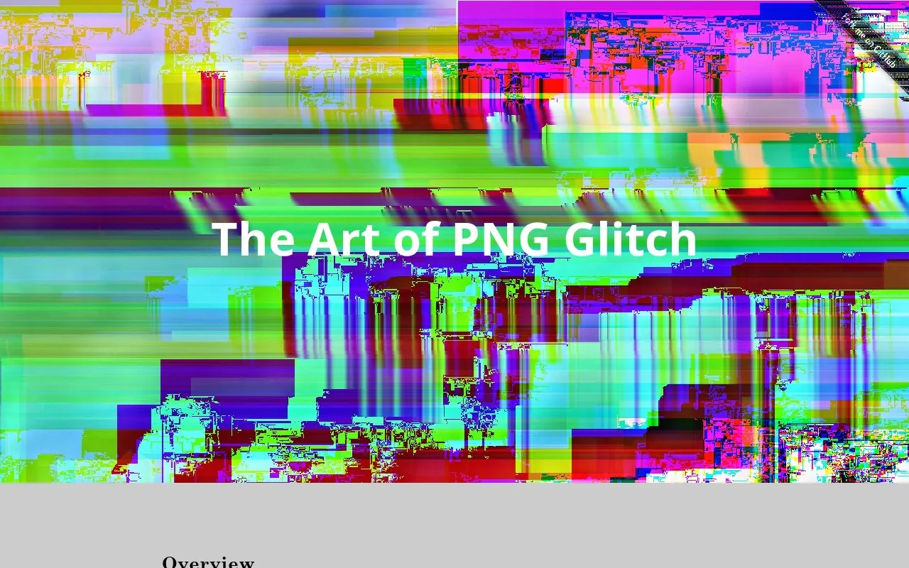 The Art of PNG Glitch homepage screenshot