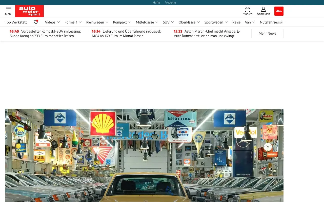 auto motor und sport homepage screenshot
