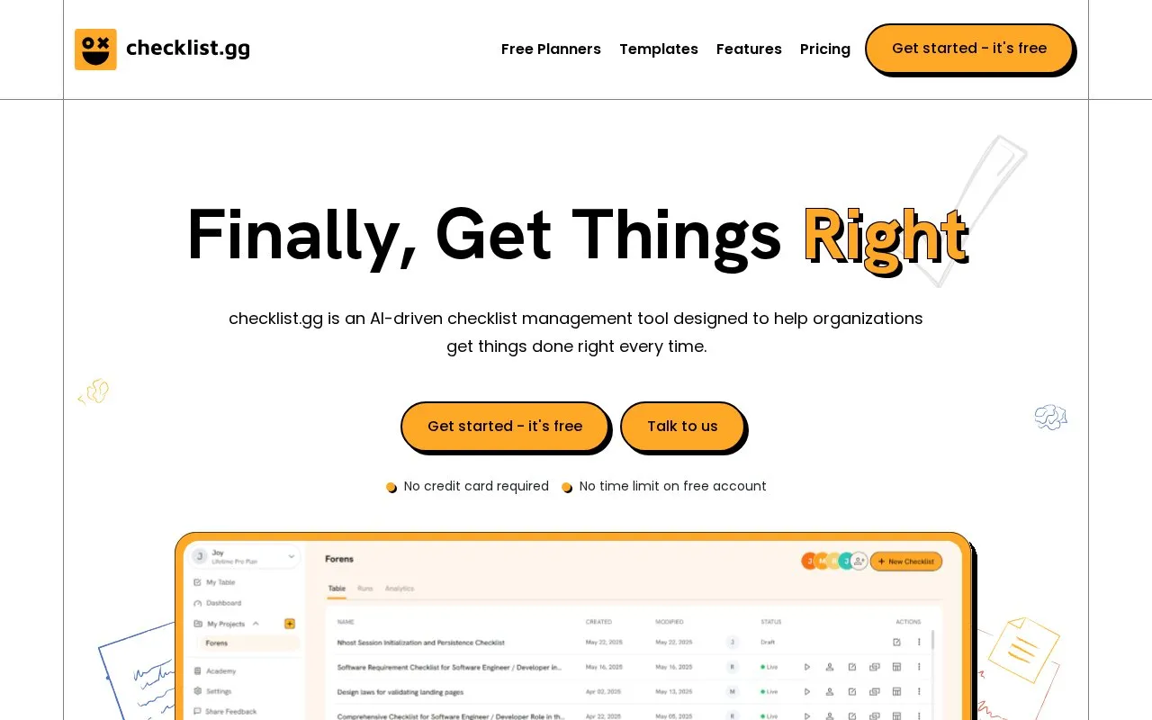 checklist.gg homepage screenshot