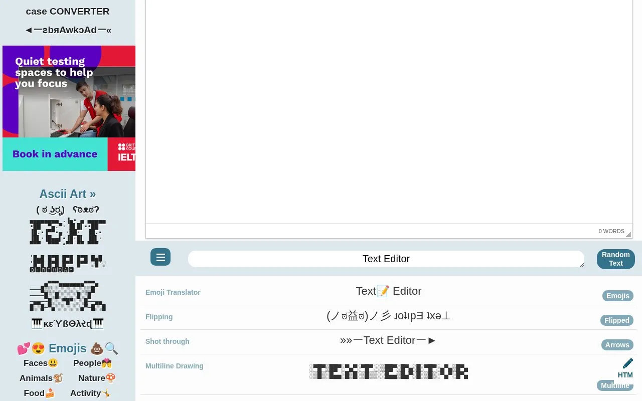 TextEditor homepage screenshot