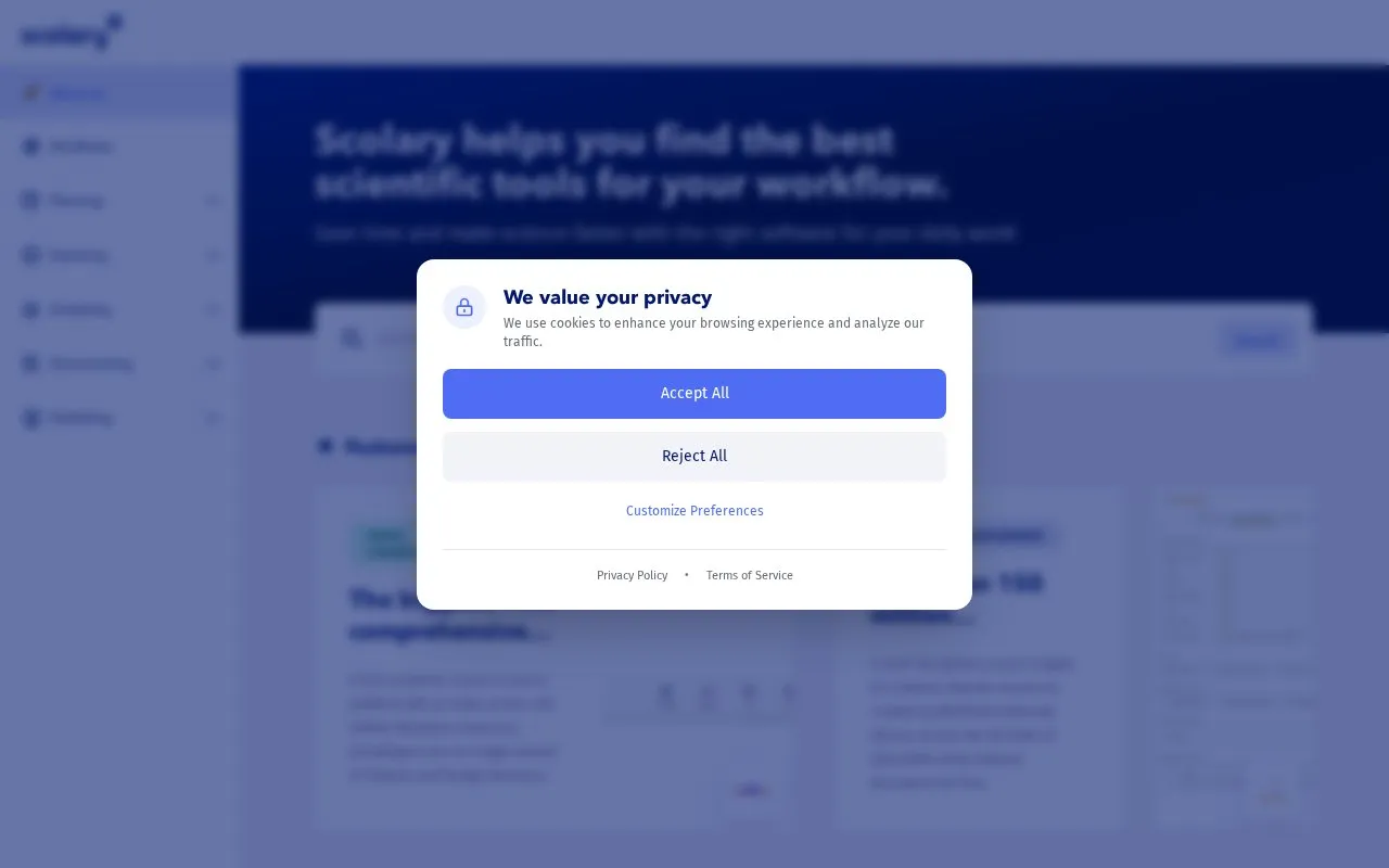 Scolary homepage screenshot