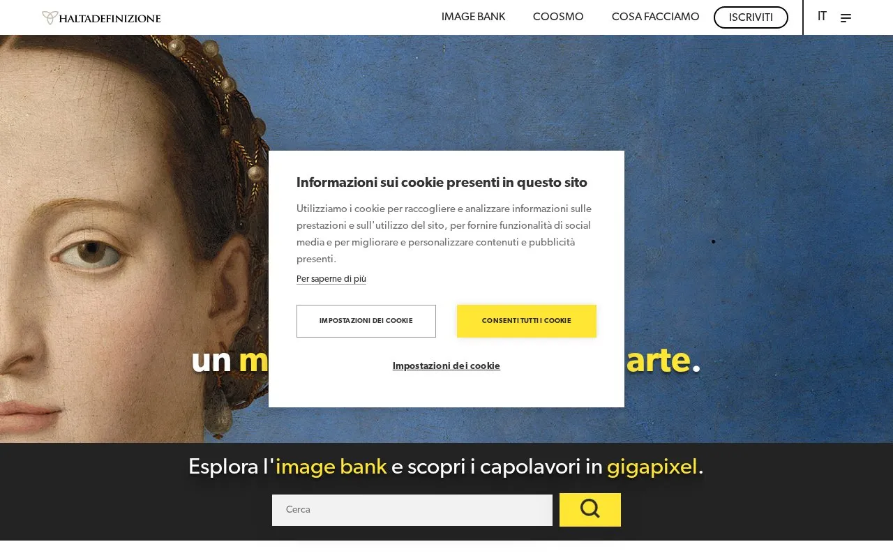Haltadefinizione homepage screenshot