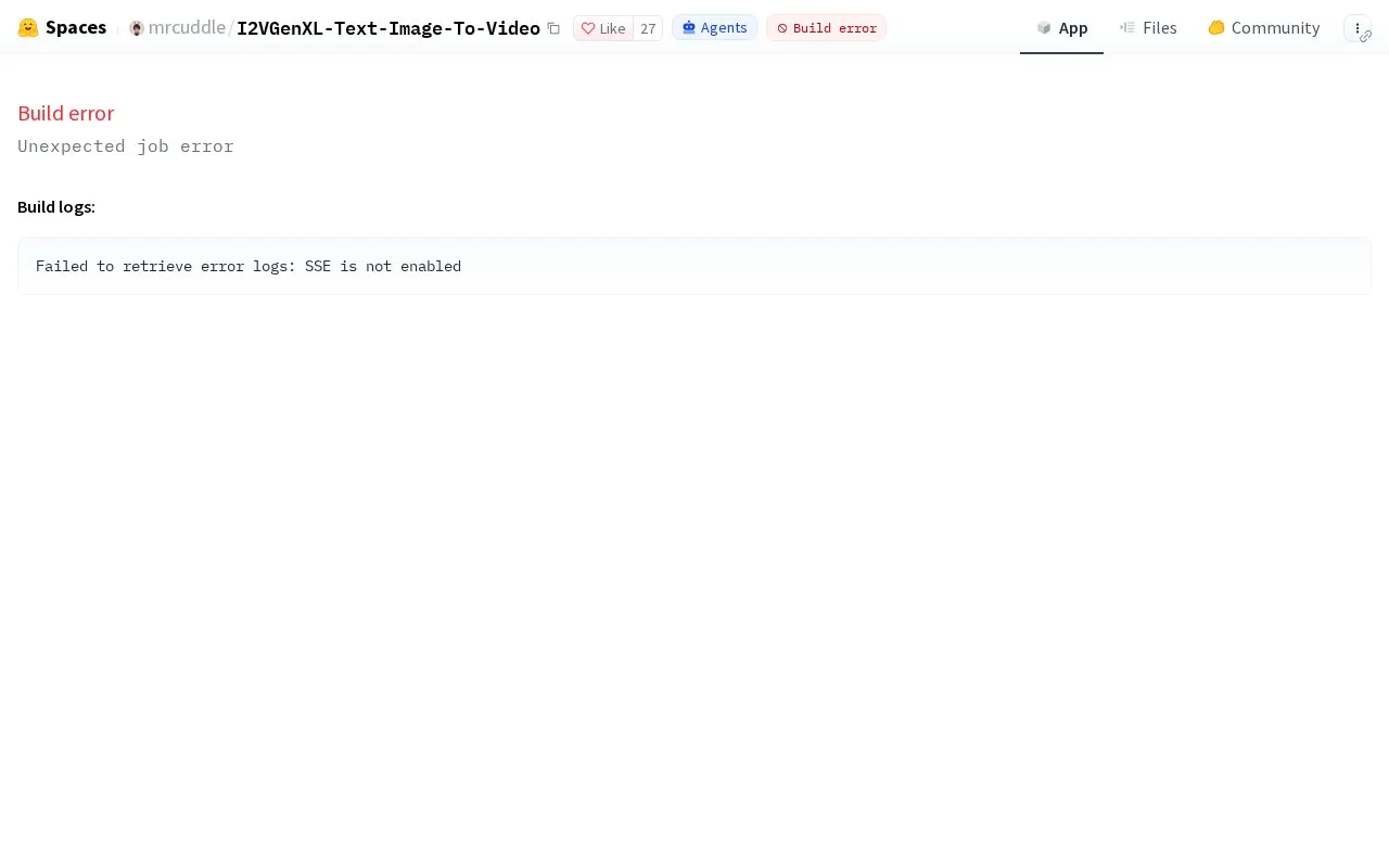 I2VGenXL Text Image To Video homepage screenshot