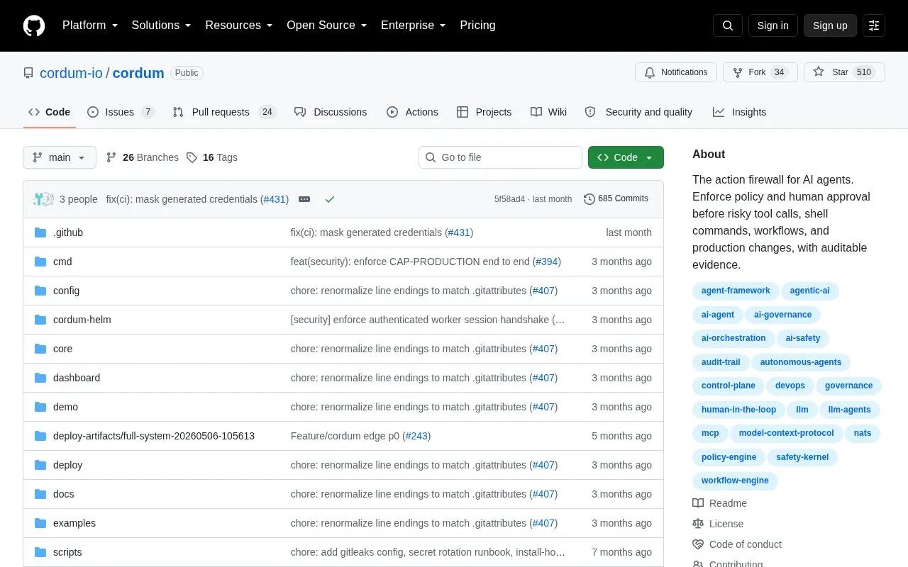 Cordum homepage screenshot