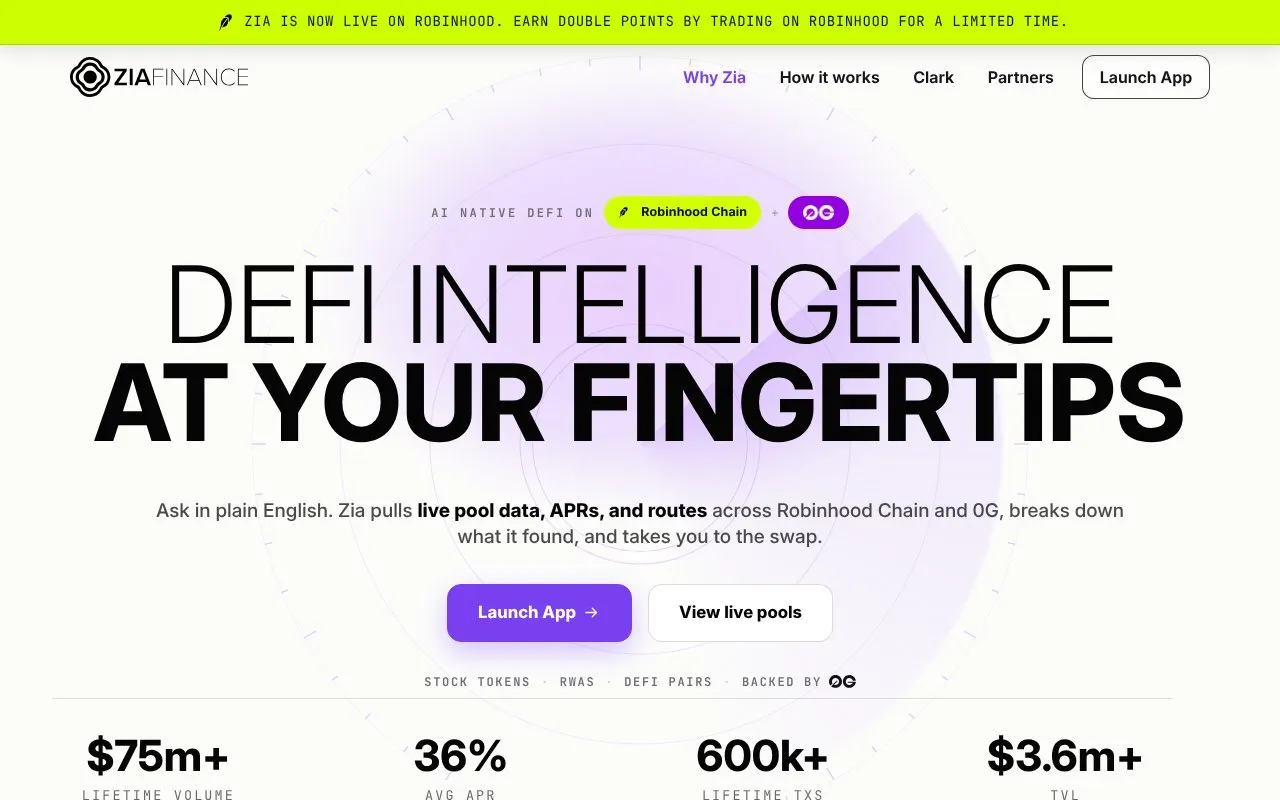 TradeGPT homepage screenshot