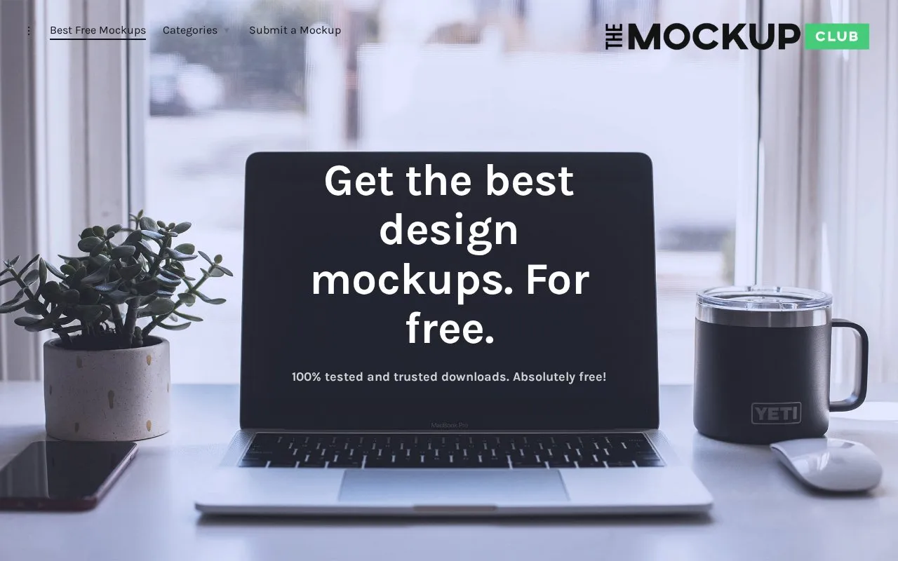 TheMockupClub homepage screenshot