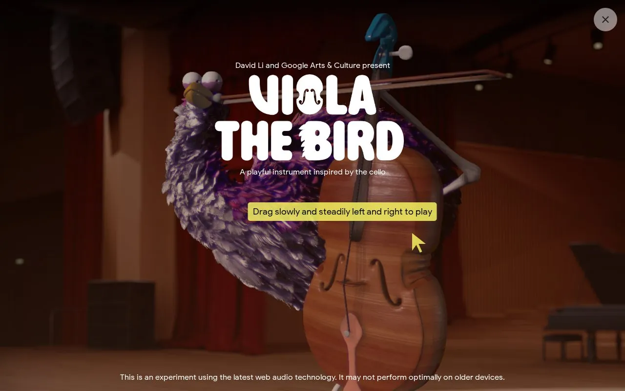 Viola the Bird homepage screenshot