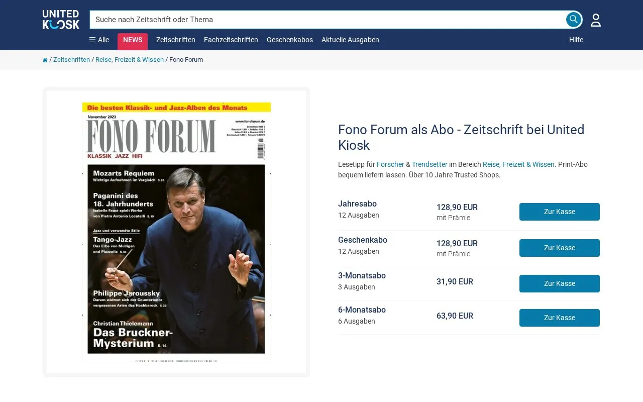 Fono Forum homepage screenshot