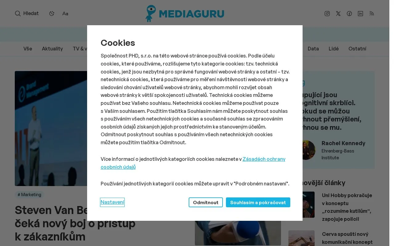 MediaGuru homepage screenshot
