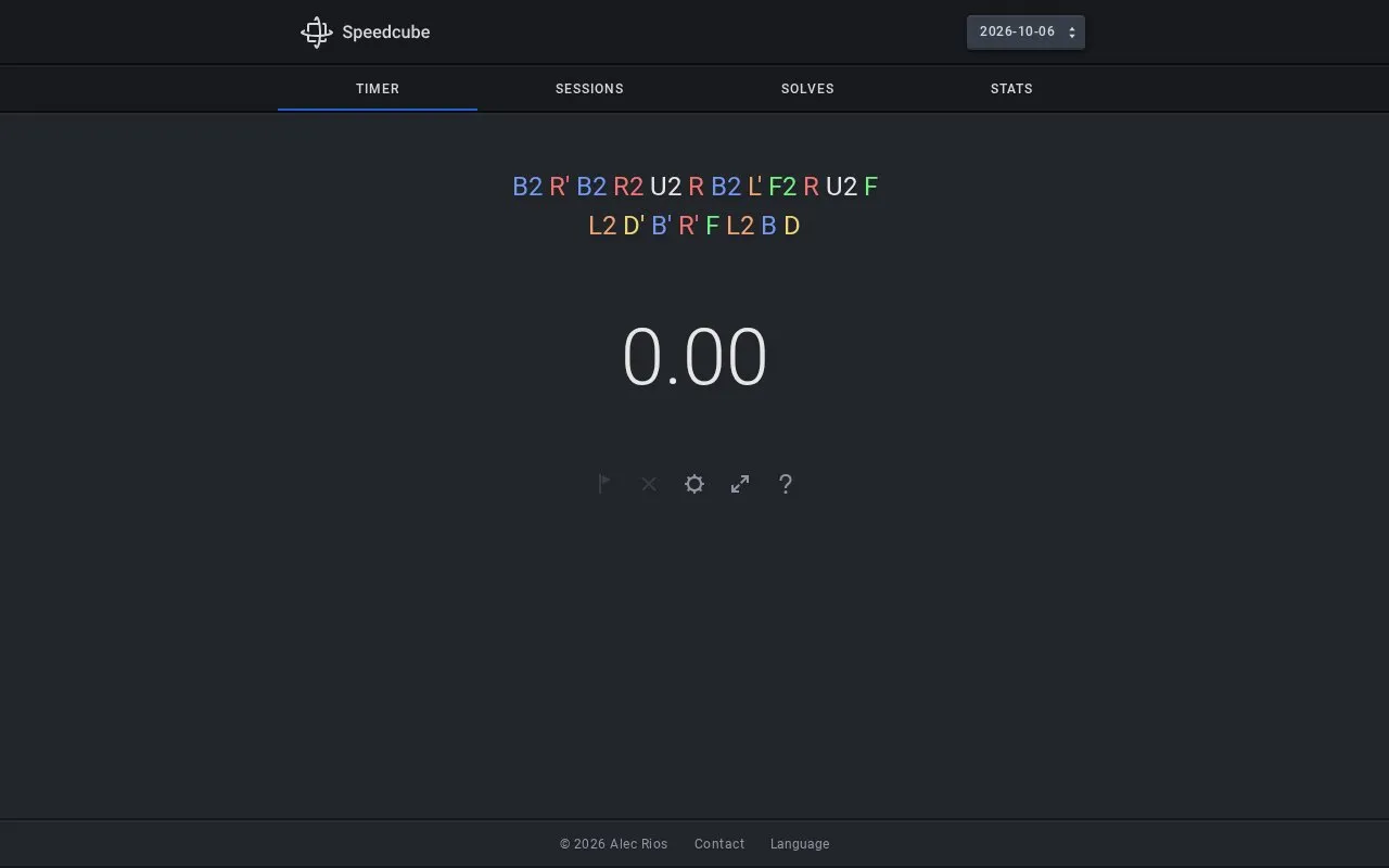 Speedcube homepage screenshot