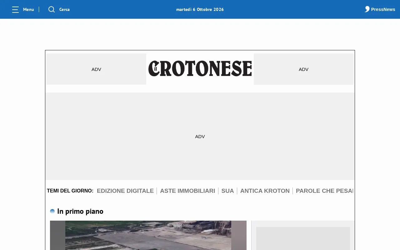 il Crotonese homepage screenshot