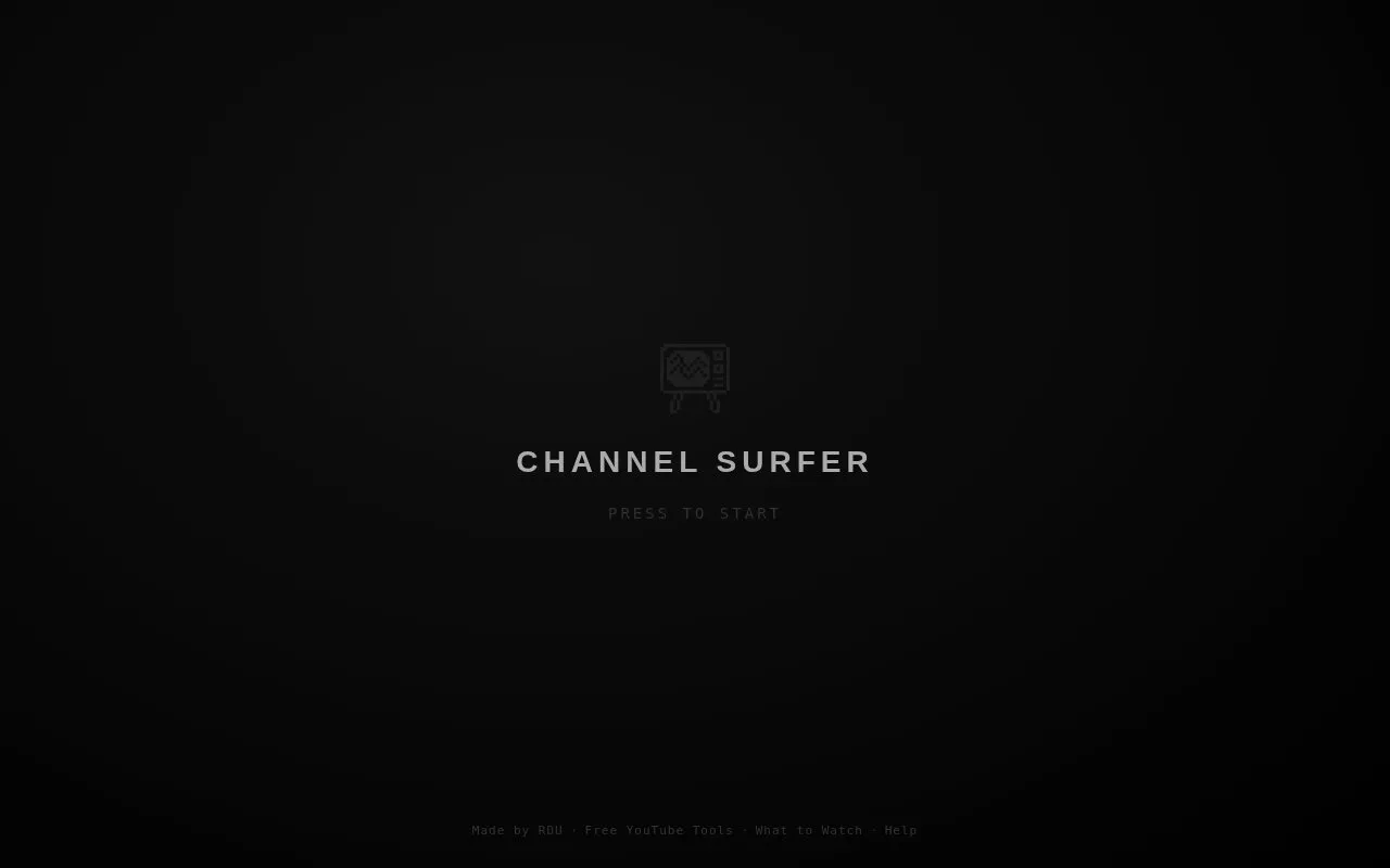 Channel Surfer homepage screenshot