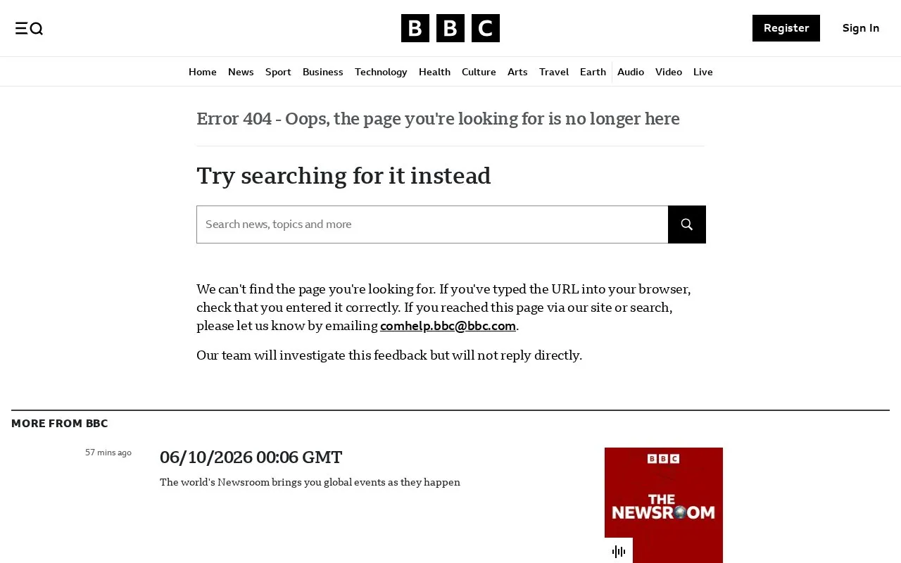BBC Podcasts homepage screenshot