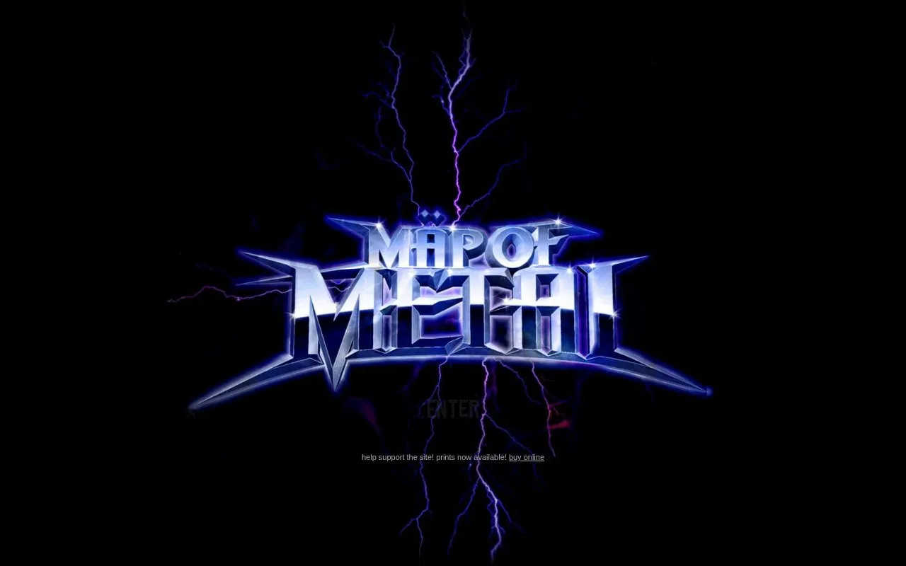 Map of Metal homepage screenshot