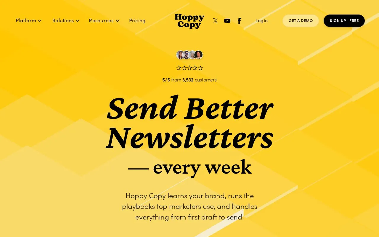 Hoppy Copy homepage screenshot