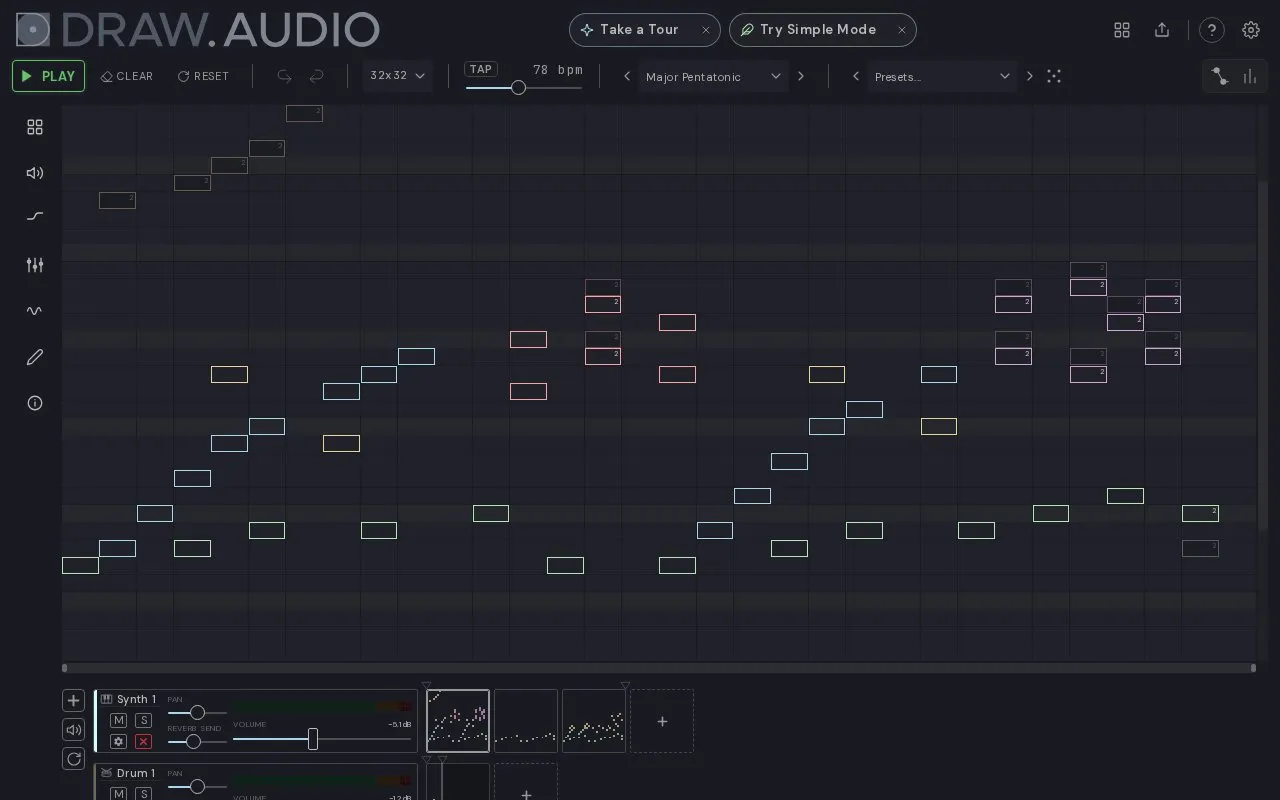 Draw.Audio homepage screenshot