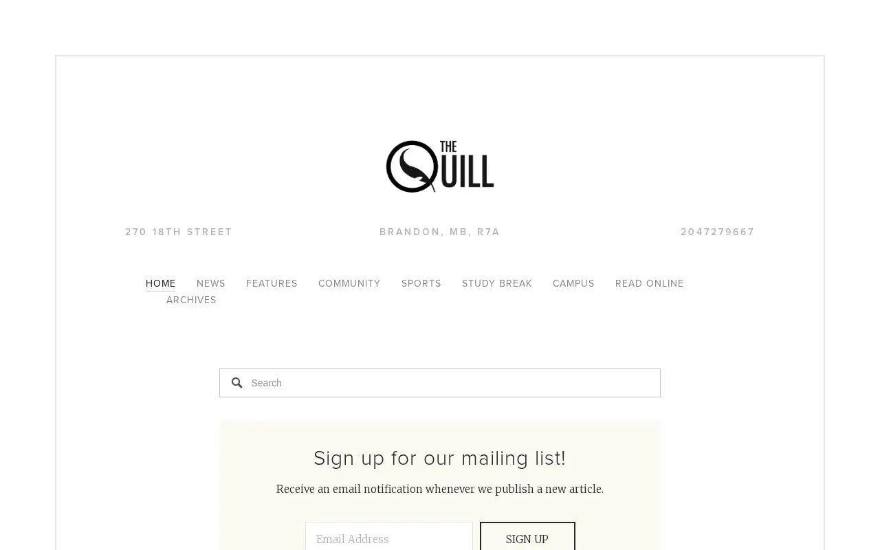 The Quill homepage screenshot