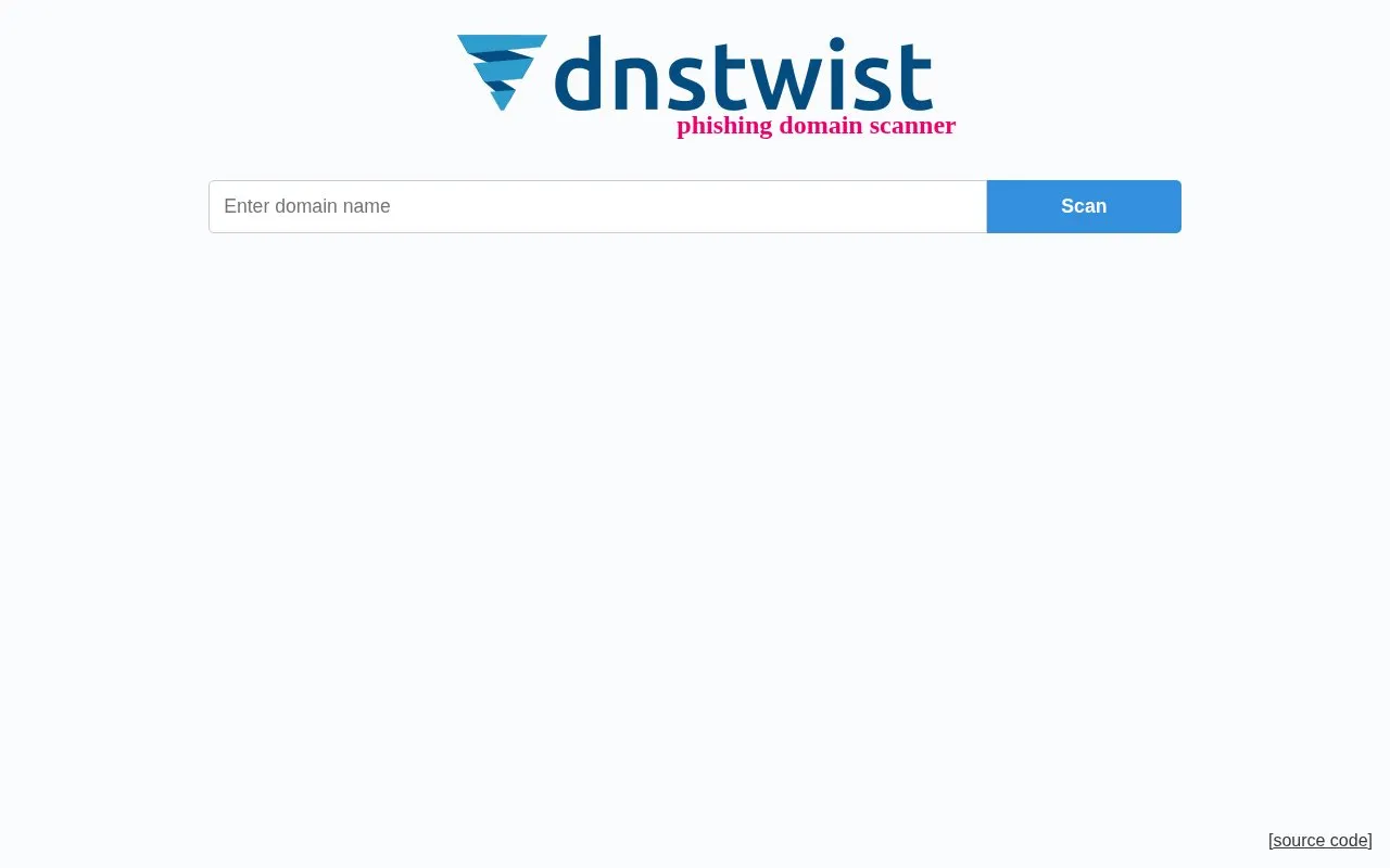 DNSTwist homepage screenshot