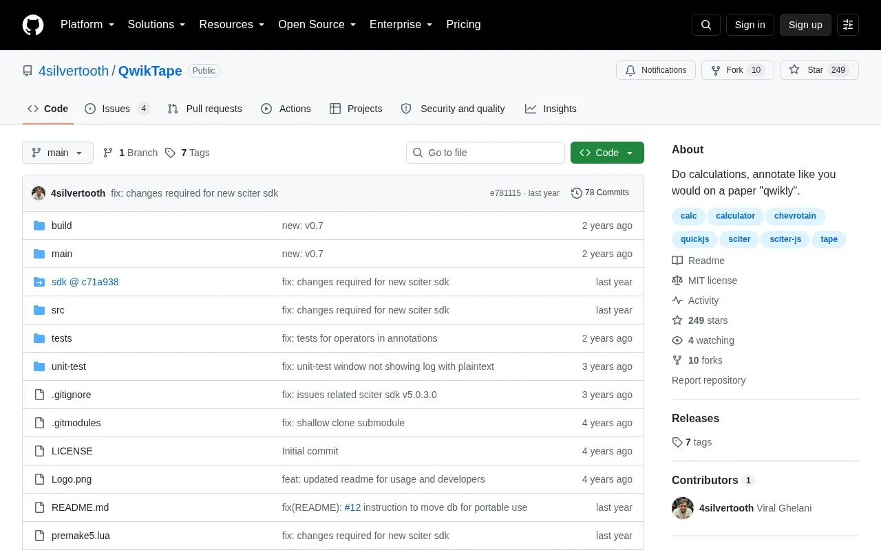 QwikTape homepage screenshot