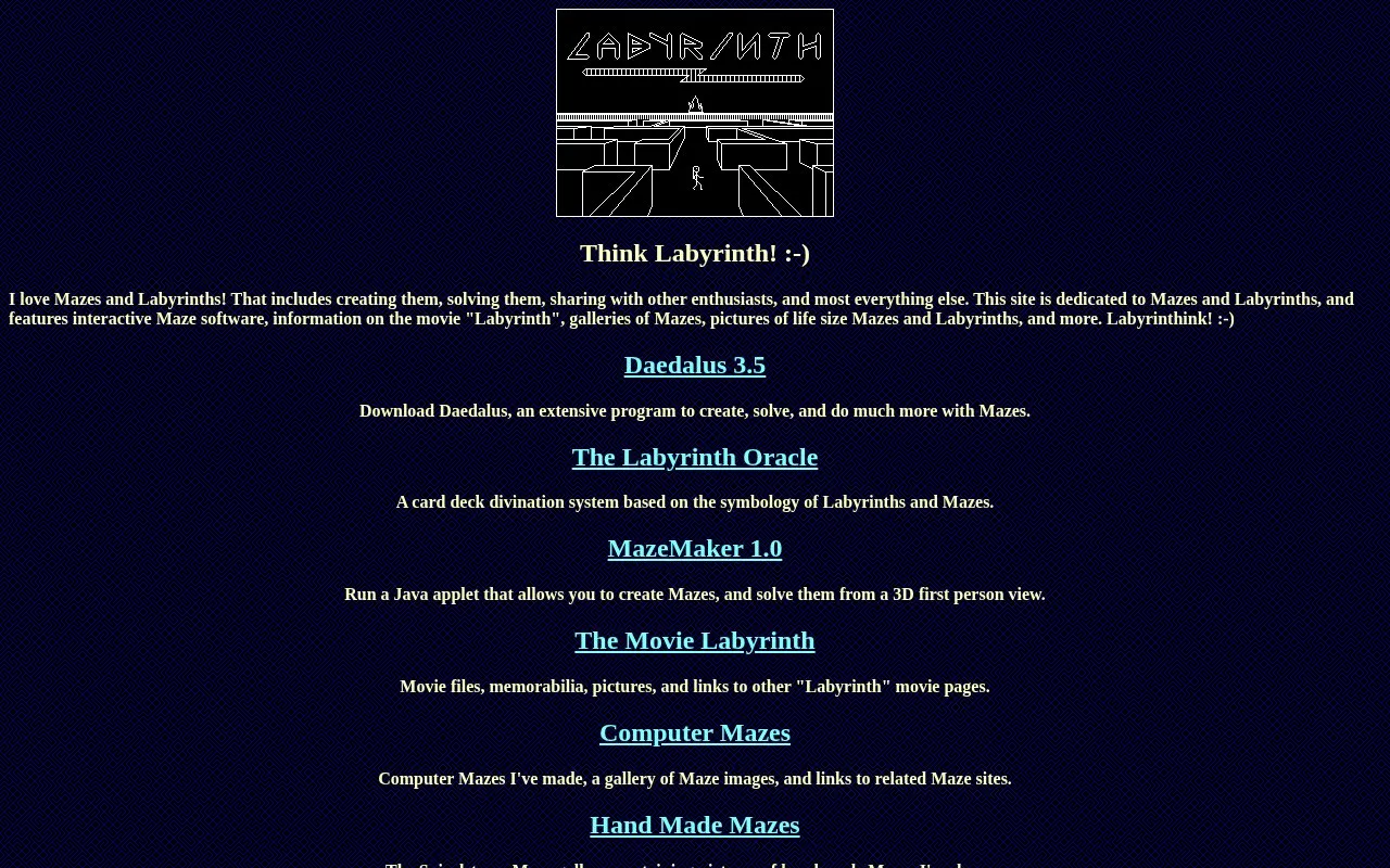 Think Labyrinth homepage screenshot