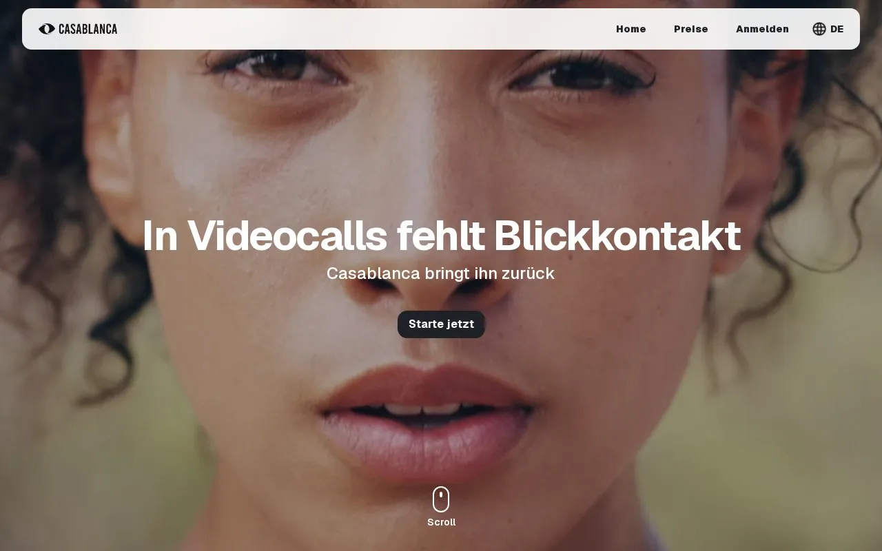 Casablanca homepage screenshot