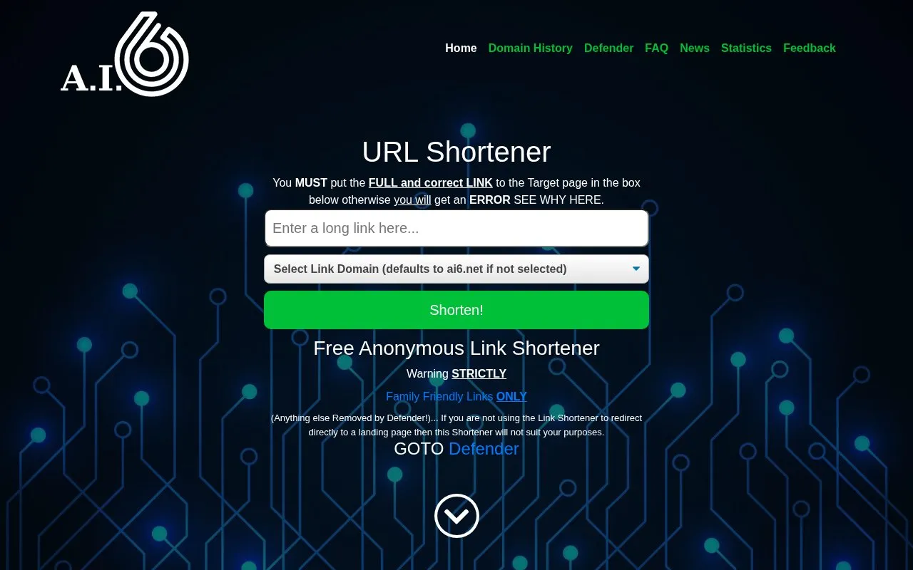 AI6 homepage screenshot