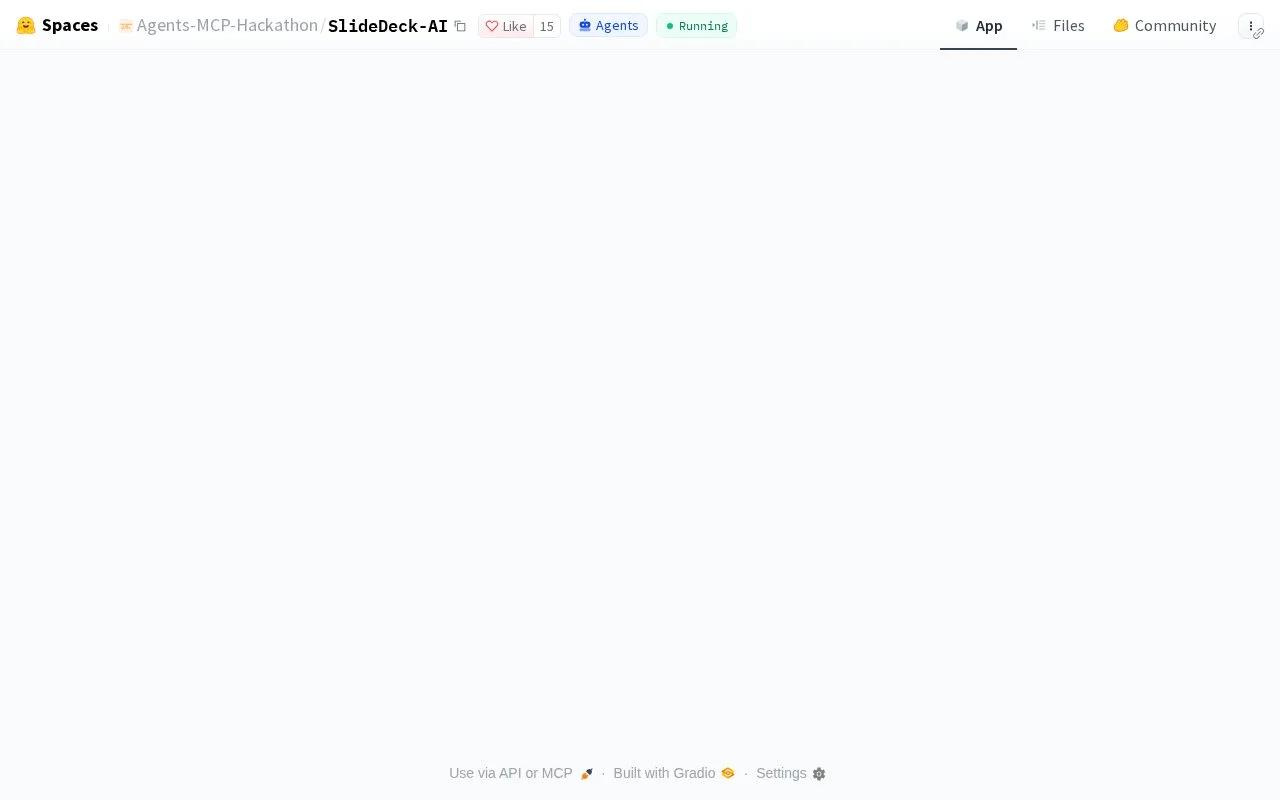 SlideDeck AI homepage screenshot