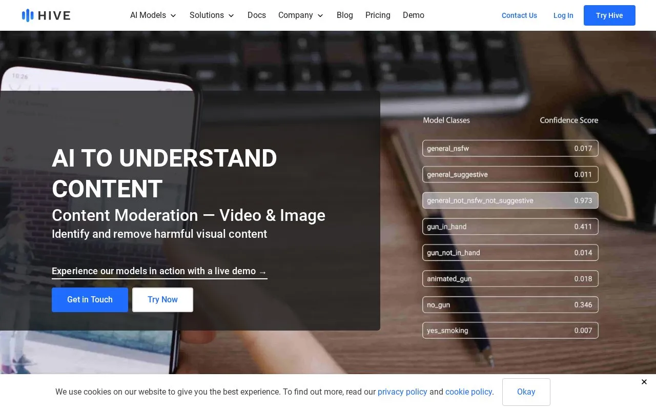 Hive homepage screenshot