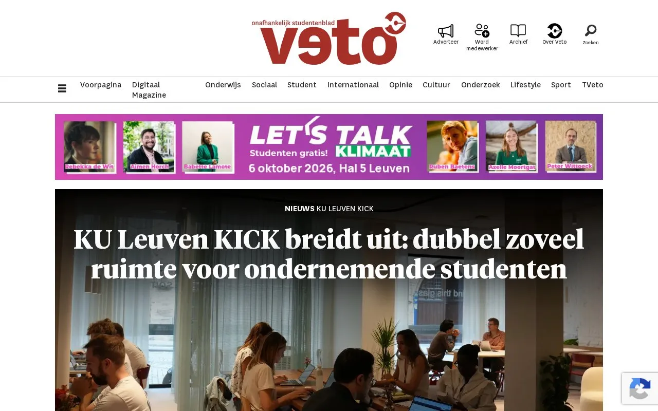 Veto homepage screenshot