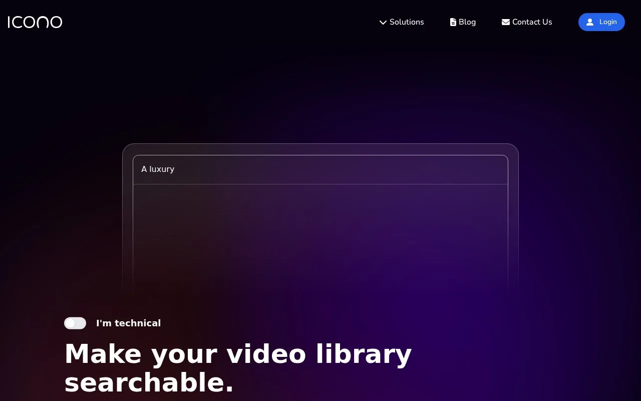 ICONO homepage screenshot