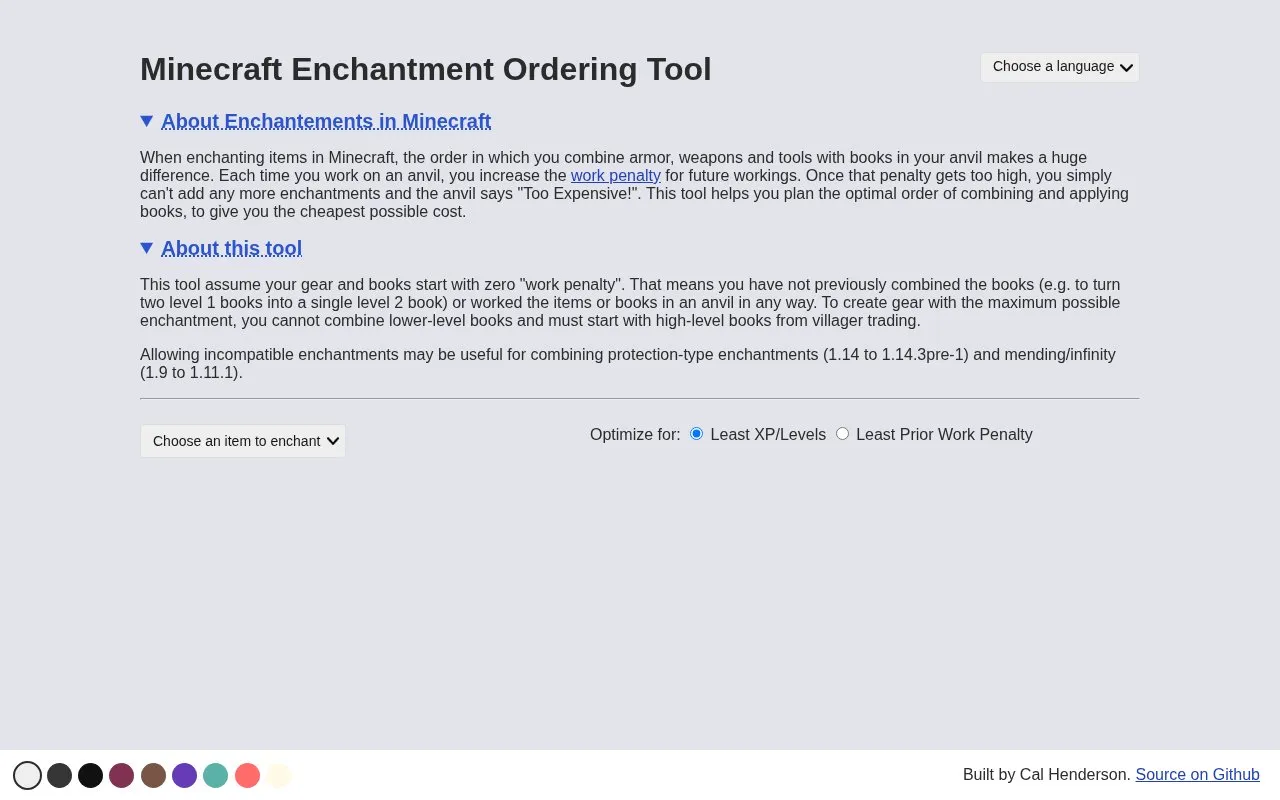 Enchant Order homepage screenshot