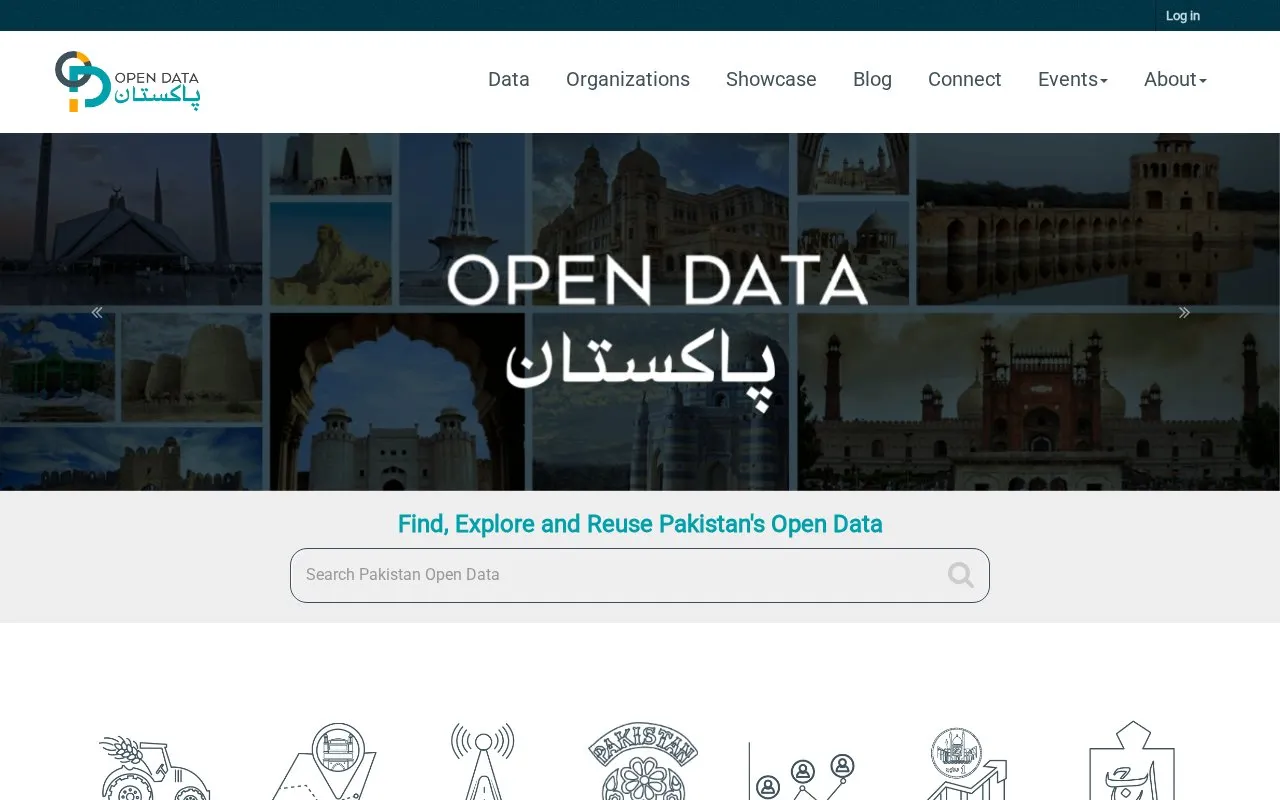 Open Data Pakistan homepage screenshot