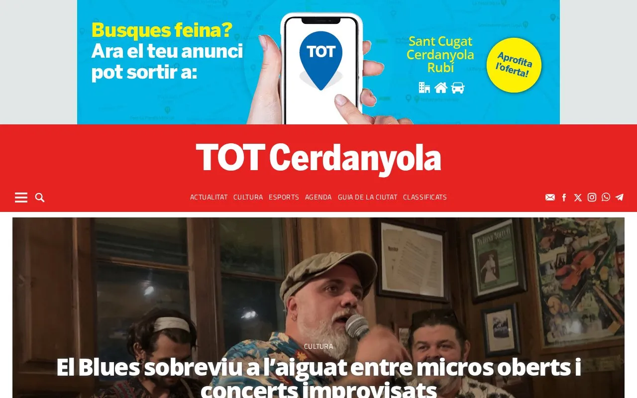TOT Cerdanyola homepage screenshot
