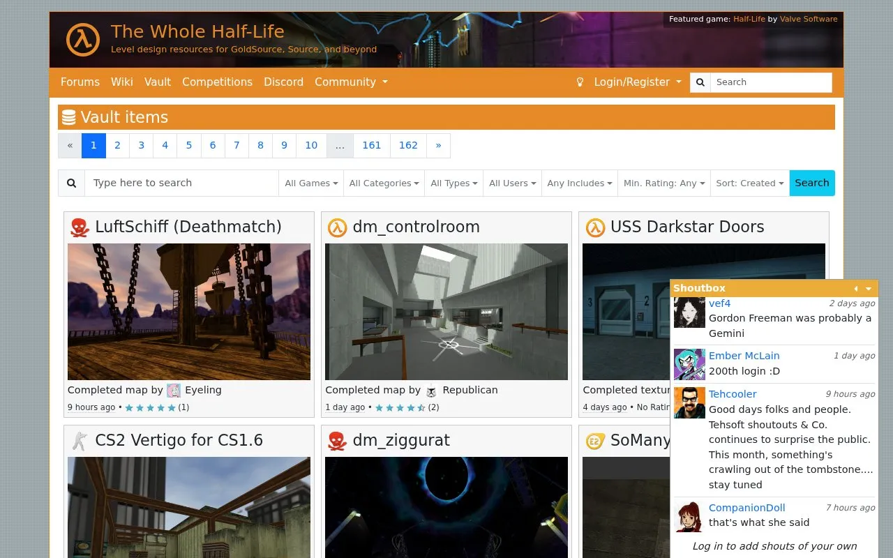 TWHL homepage screenshot