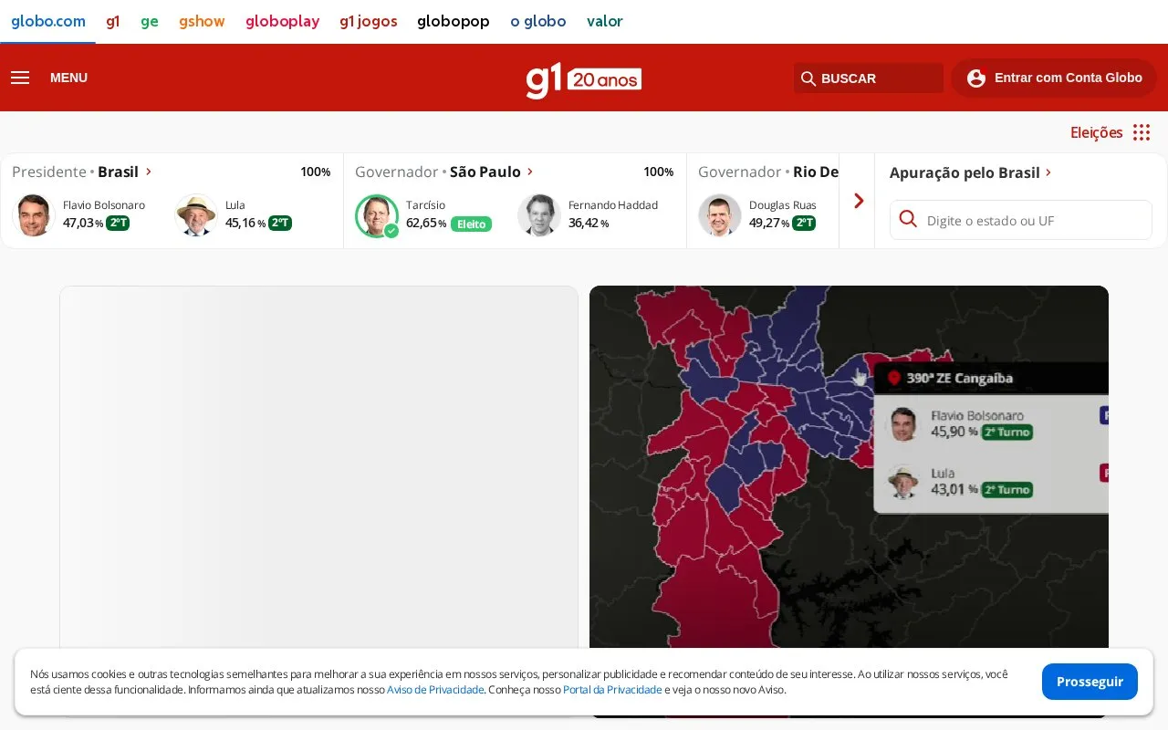 G1 homepage screenshot