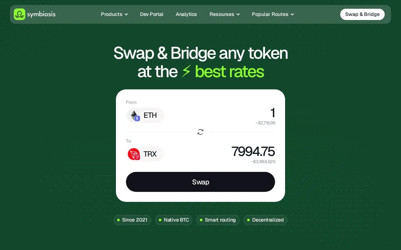 Symbiosis homepage screenshot