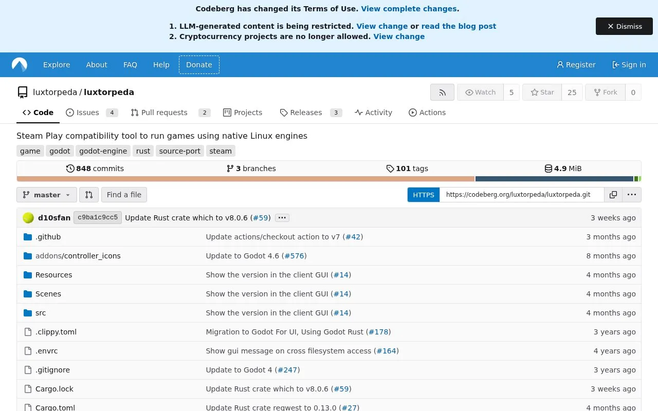 Luxtorpeda homepage screenshot
