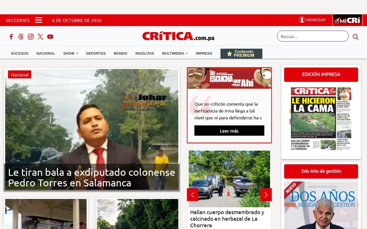 Crítica Libre homepage screenshot
