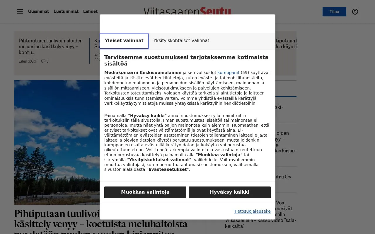Viitasaaren Seutu homepage screenshot