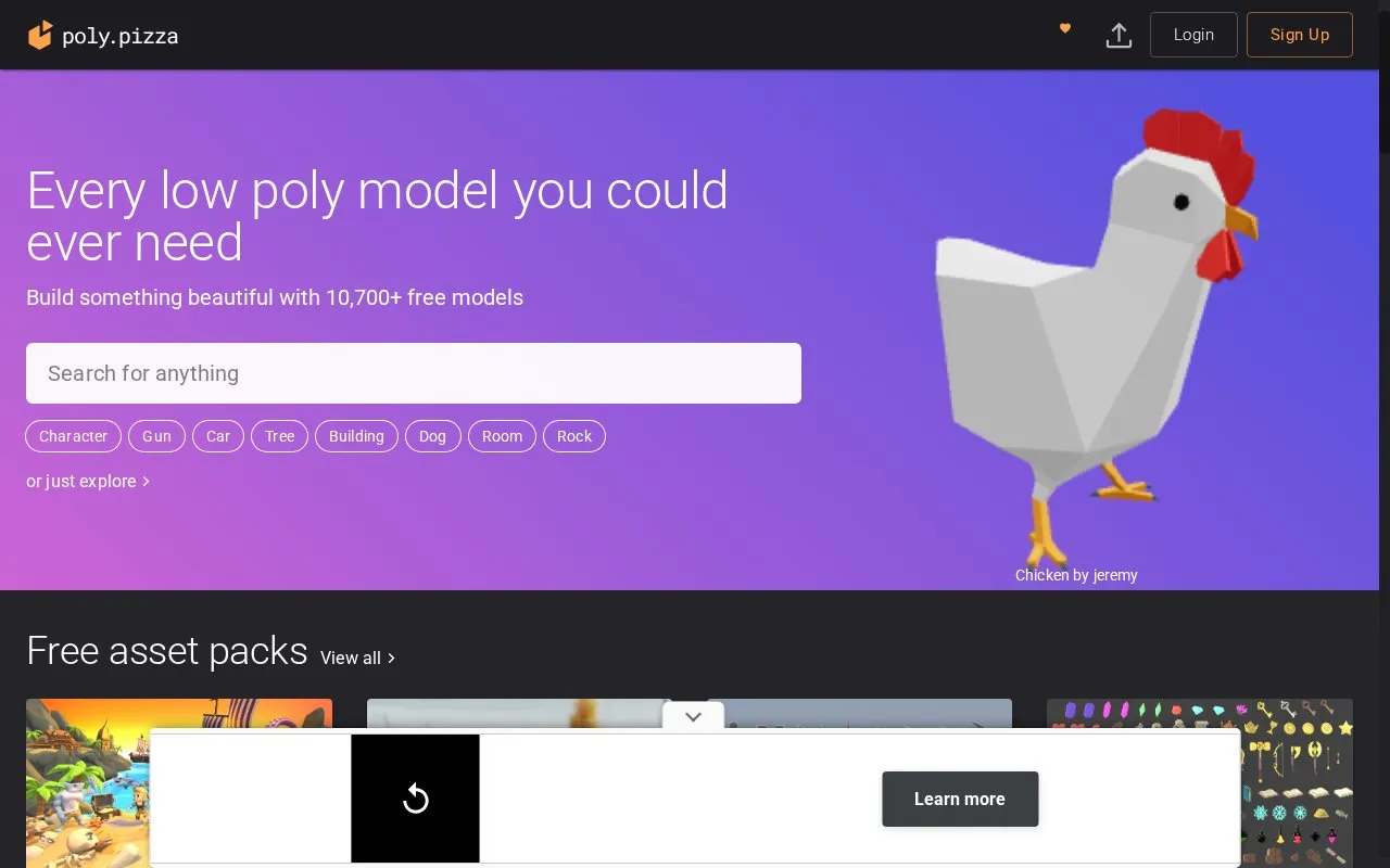 Poly homepage screenshot