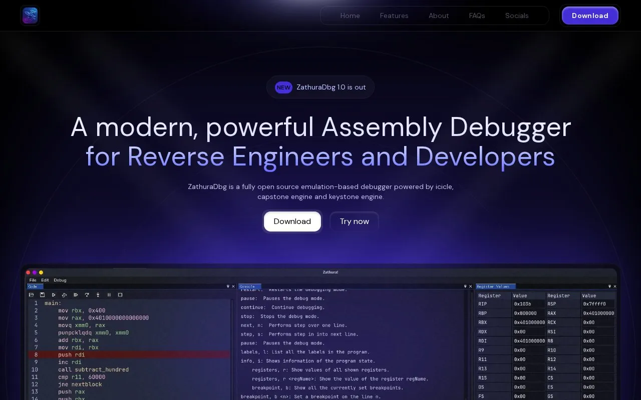 Zathura homepage screenshot
