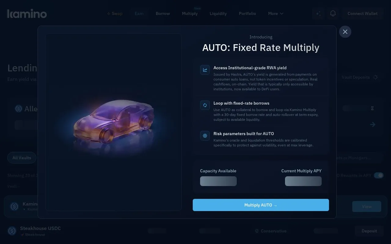 Kamino Lend homepage screenshot
