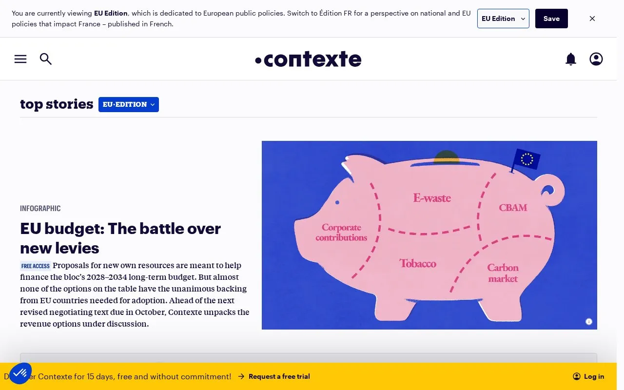 Contexte homepage screenshot