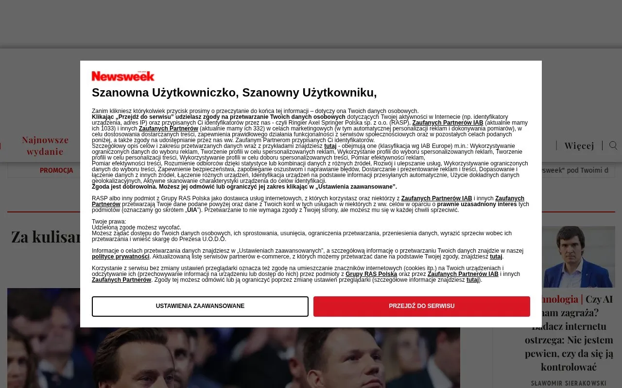 Newsweek Polska homepage screenshot