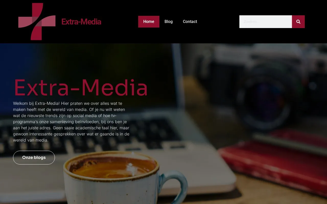 Extra! homepage screenshot