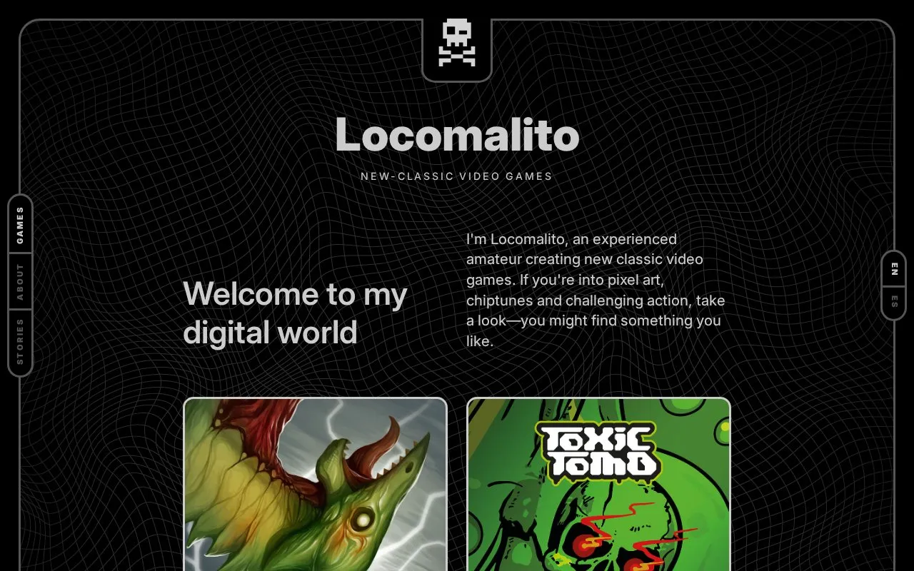 Locomalito homepage screenshot